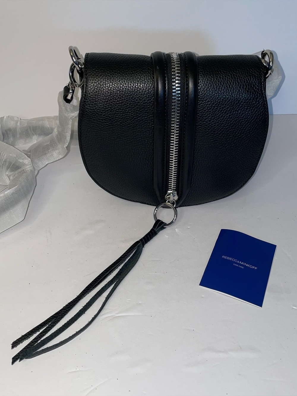 NWT Rebecca Minkoff Mara Saddle Crossbody Purse in Black